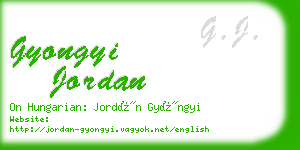 gyongyi jordan business card